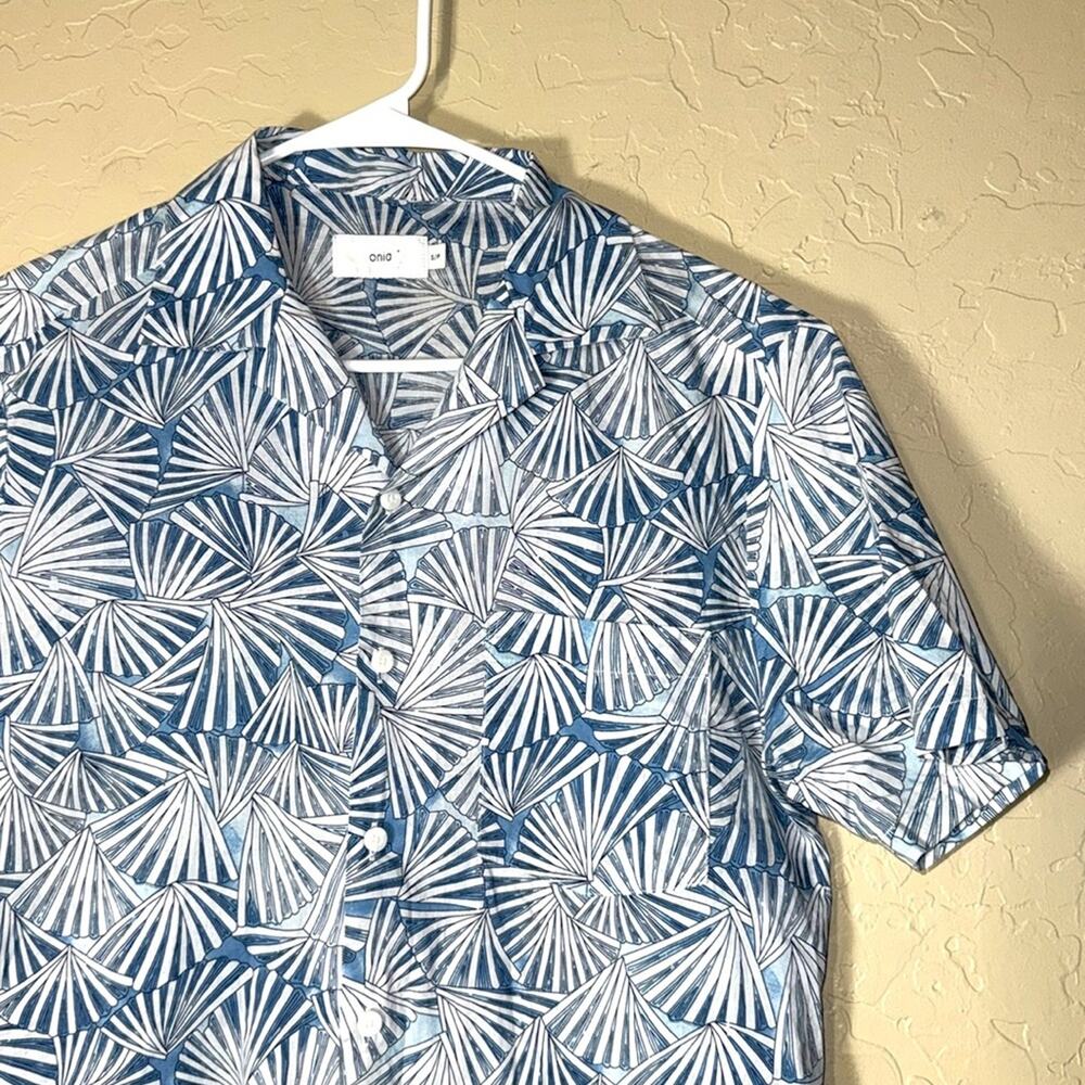 Onia lightweight 100% cotton short sleeve casual button down vacation shirt - Picture 2 of 6